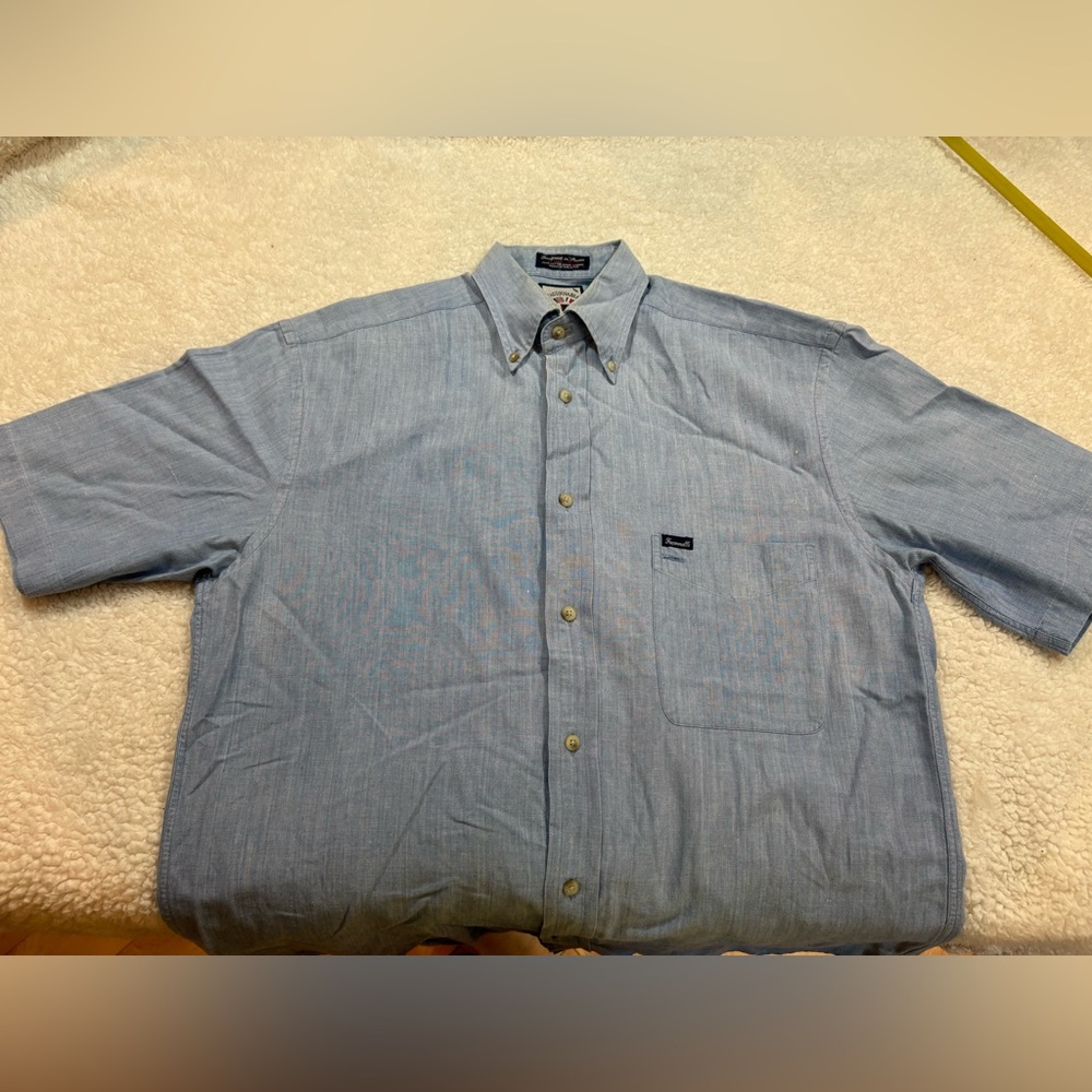 Faconnable Blue Casual Button Down Shirt